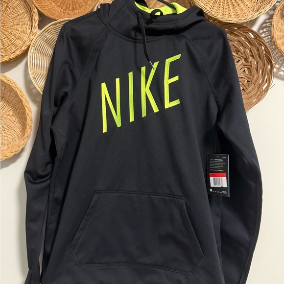 Nike Woman’s Black Hoodie with Neon Accents - Picture 1 of 4